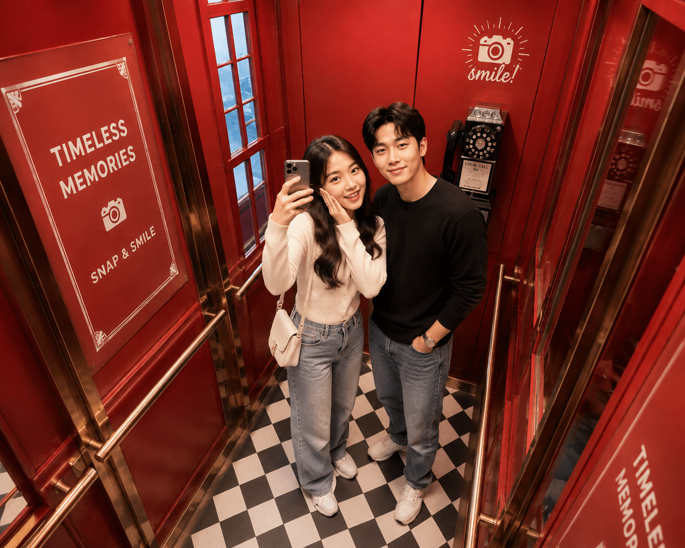 Booth photobooth Rekam Rasa bertema Telephone Booth